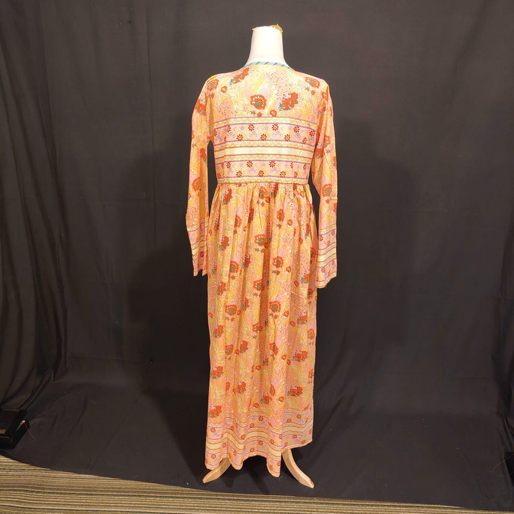 XS/S Beach Printed Cotton Dress 54" Long Jalabiya TN 82