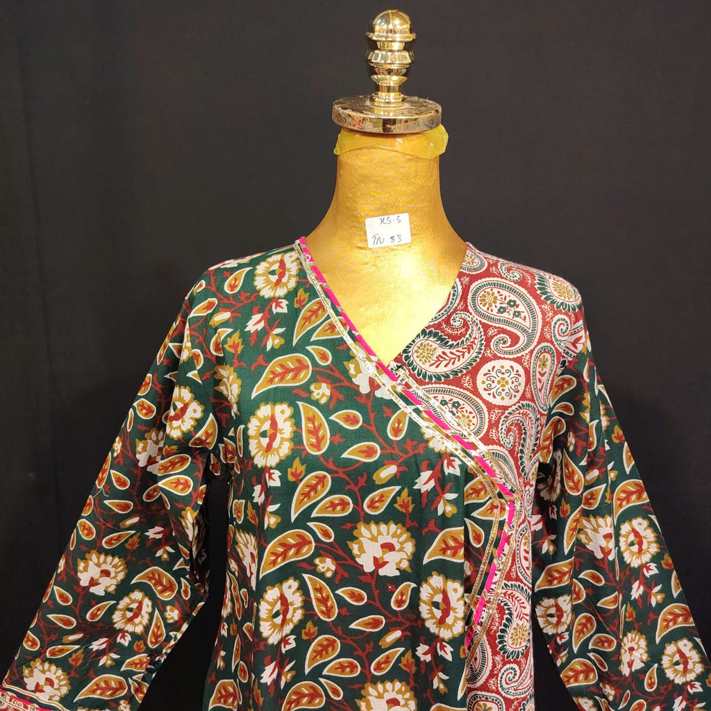 XS/S Lupines Printed Cotton Dress 54" Long Jalabiya TN 83