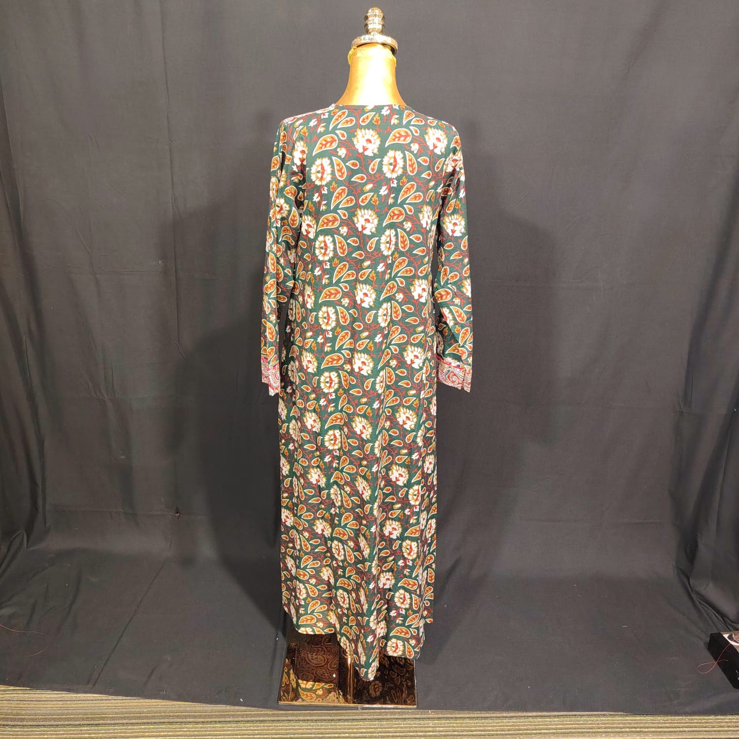 XS/S Lupines Printed Cotton Dress 54" Long Jalabiya TN 83