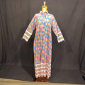 XS/S Ana Printed Cotton Dress 54" Long Jalabiya TN 85