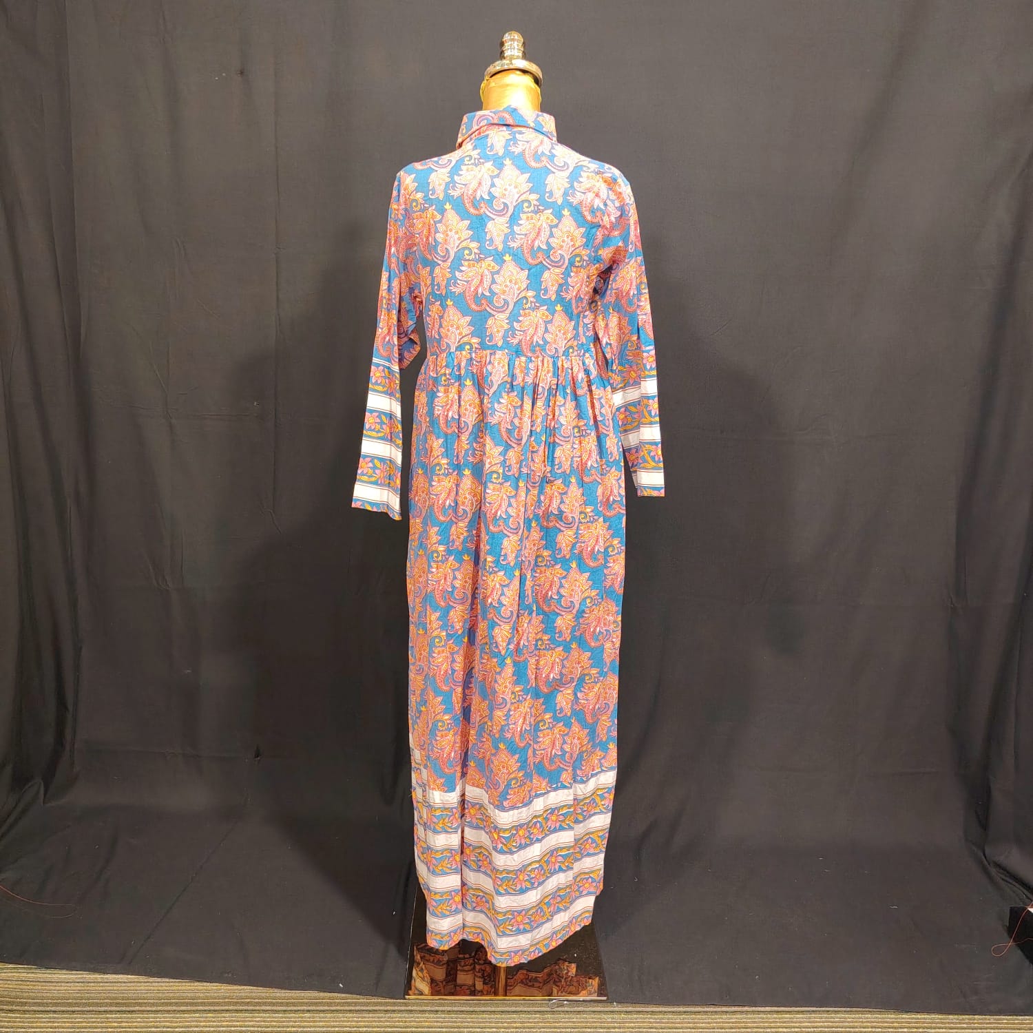 XS/S Ana Printed Cotton Dress 54" Long Jalabiya TN 85