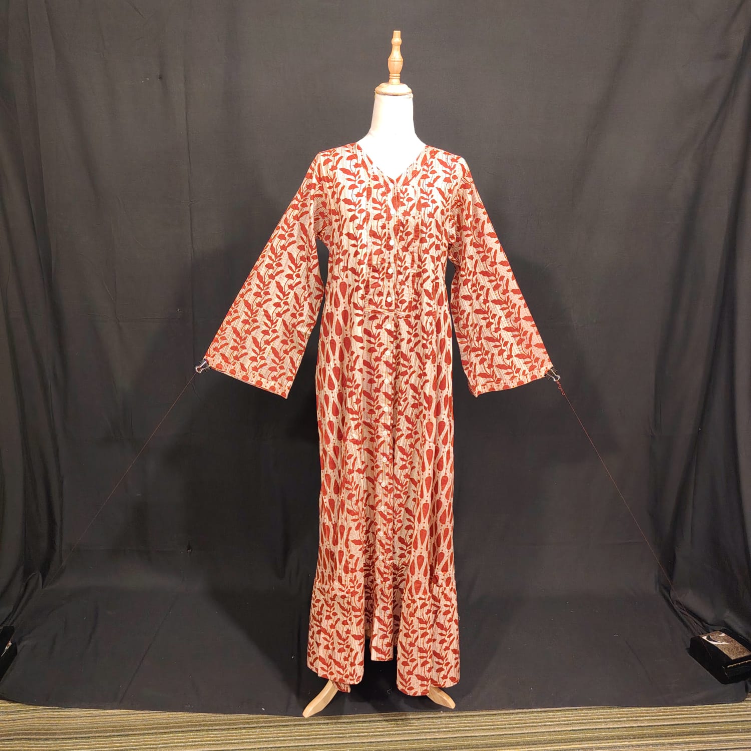 XS/S Special Printed Cotton Dress 54" Long Jalabiya TN 86