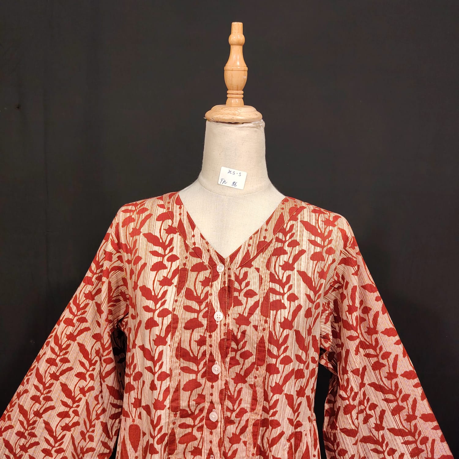 XS/S Special Printed Cotton Dress 54" Long Jalabiya TN 86