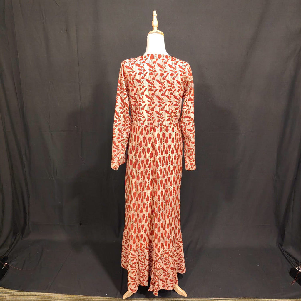 XS/S Special Printed Cotton Dress 54" Long Jalabiya TN 86