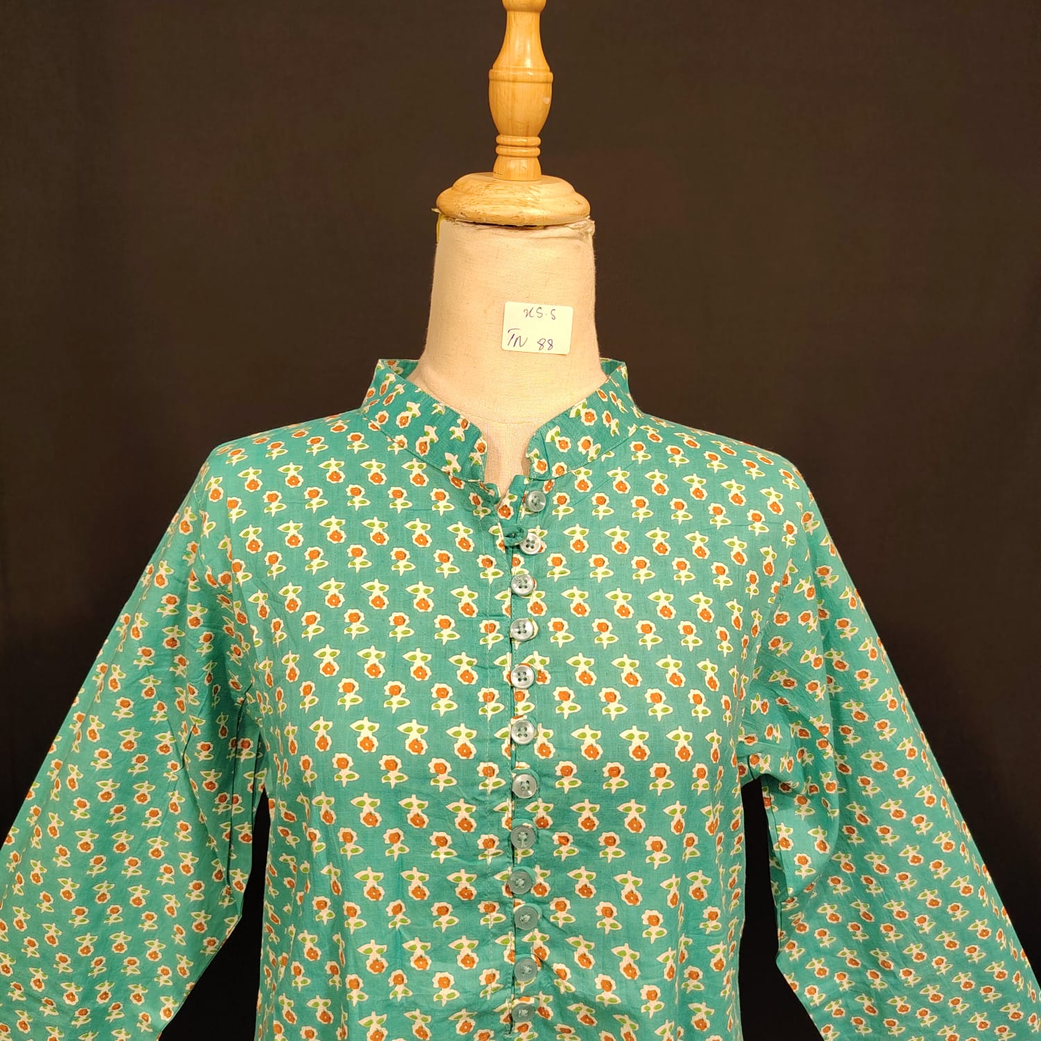 XS/S Special Printed Cotton Dress 54" Long Jalabiya TN 88
