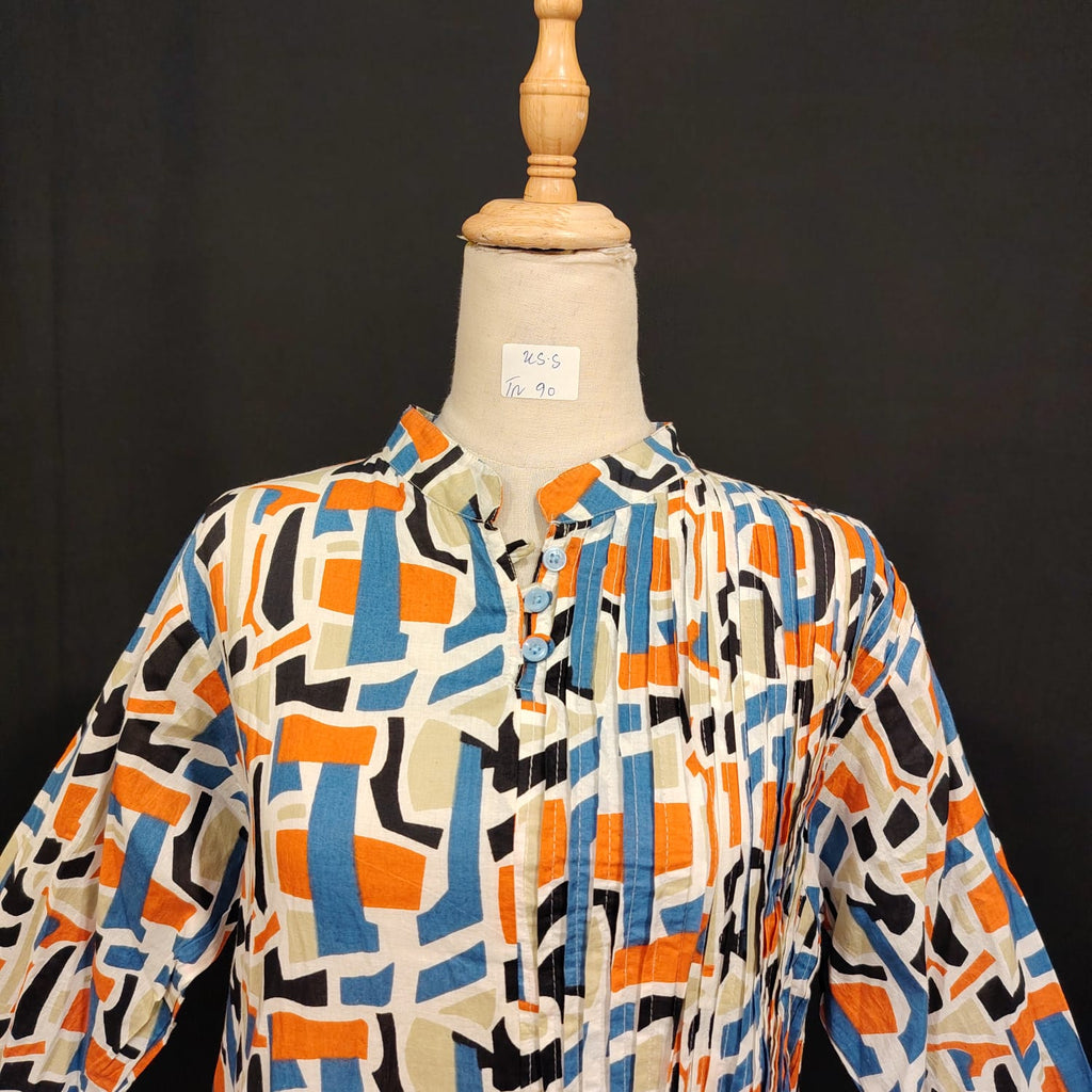 XS/S Special Printed Cotton Dress 54" Long Jalabiya TN 90