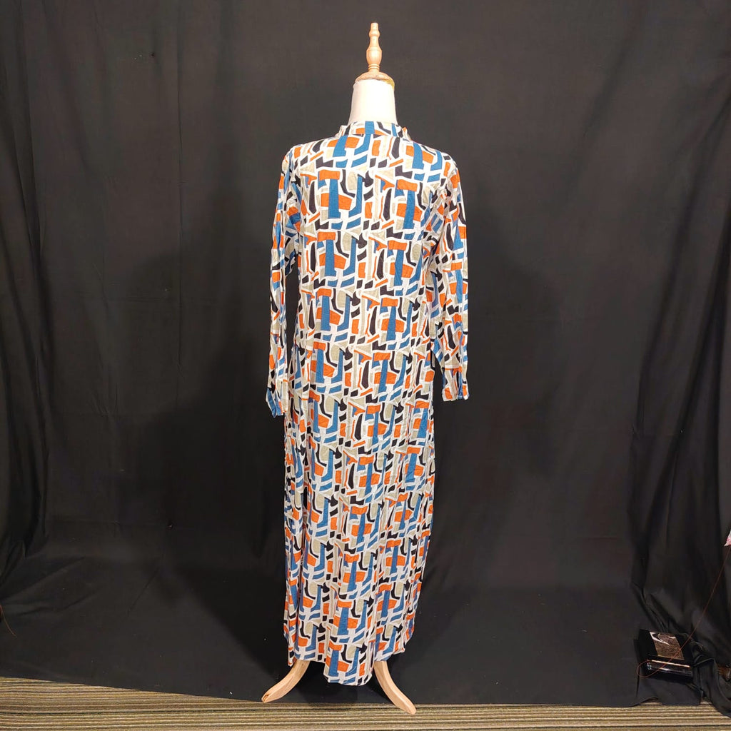 XS/S Special Printed Cotton Dress 54" Long Jalabiya TN 90