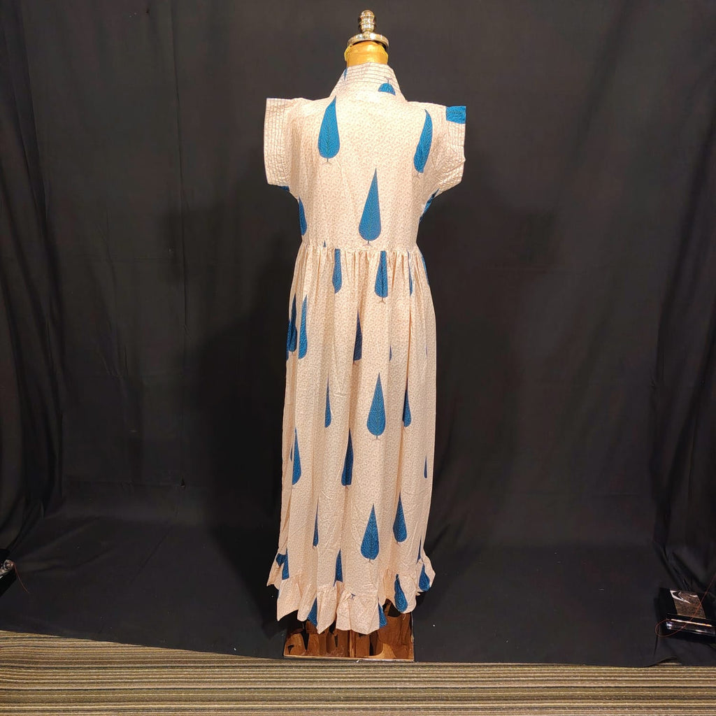 XS/S Amani Printed Cotton Dress 54" Long Jalabiya TN91