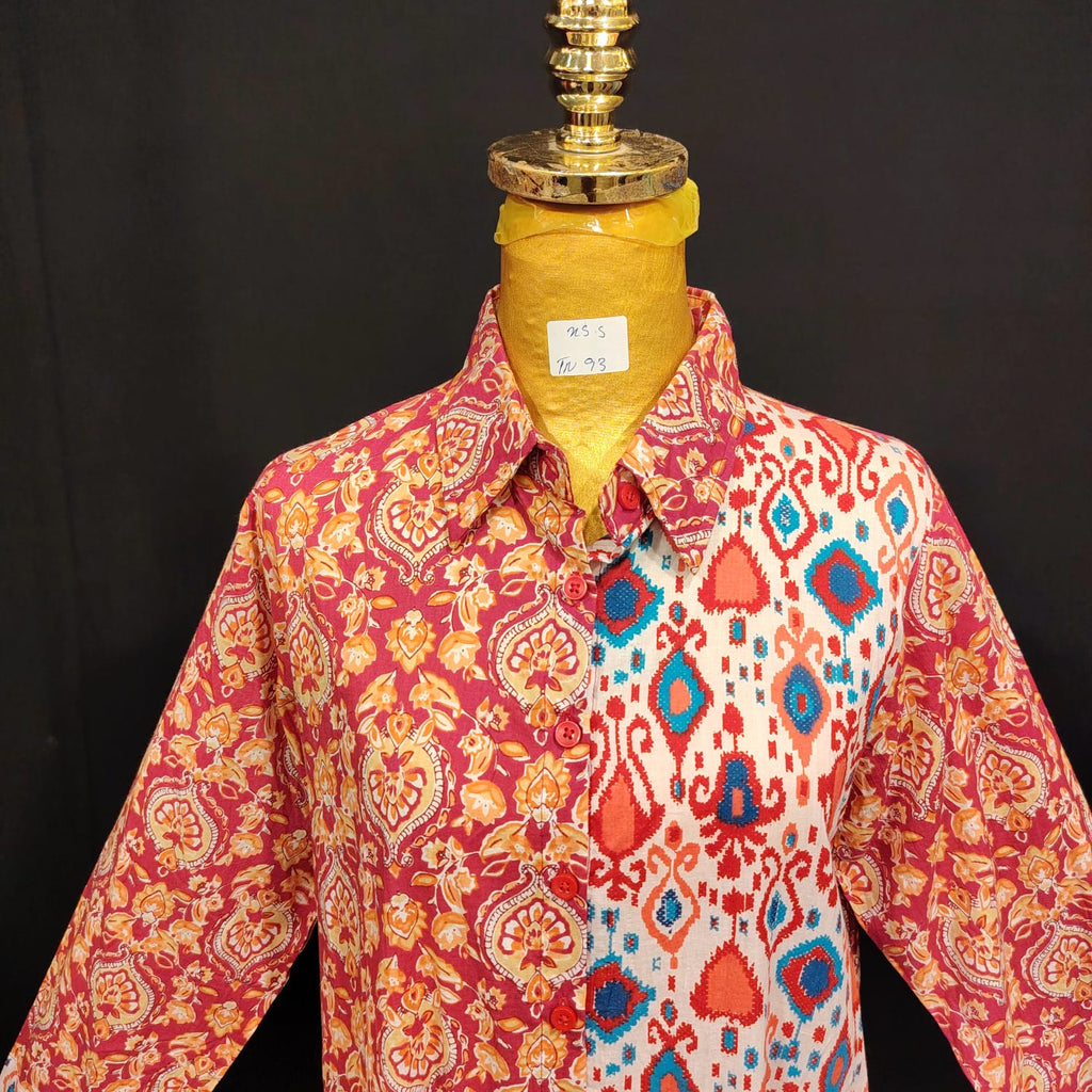 XS/S Singapore Printed Cotton Dress 54" Long Jalabiya TN 93