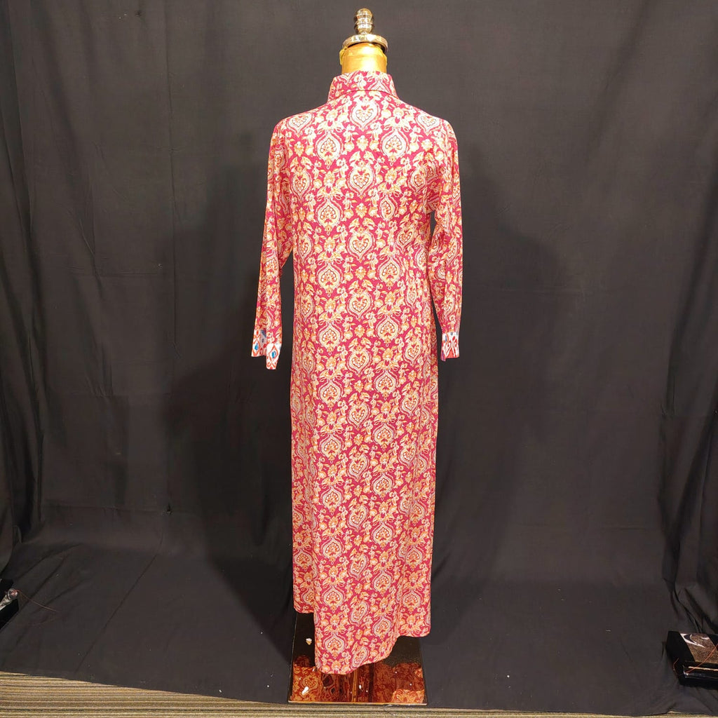 XS/S Singapore Printed Cotton Dress 54" Long Jalabiya TN 93