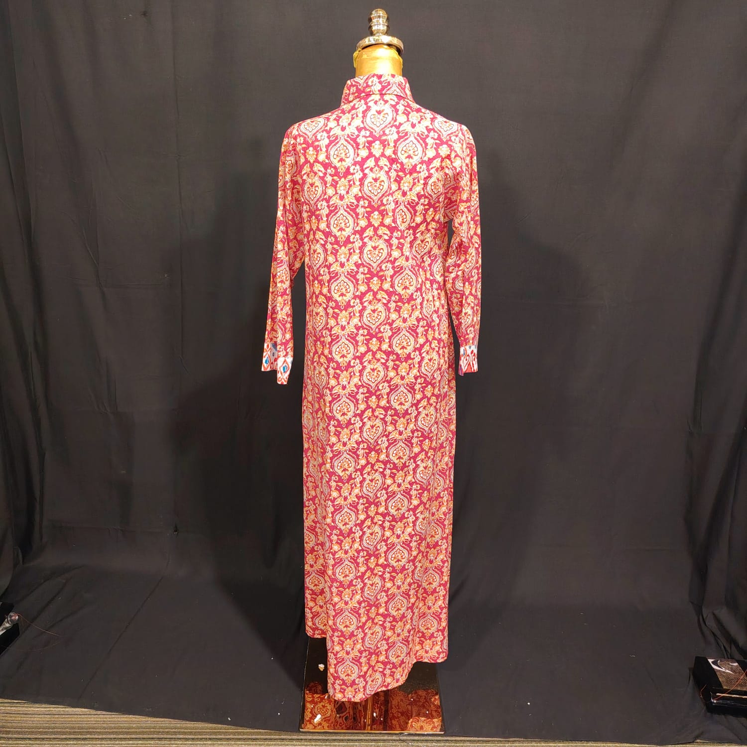 XS/S Singapore Printed Cotton Dress 54" Long Jalabiya TN 93