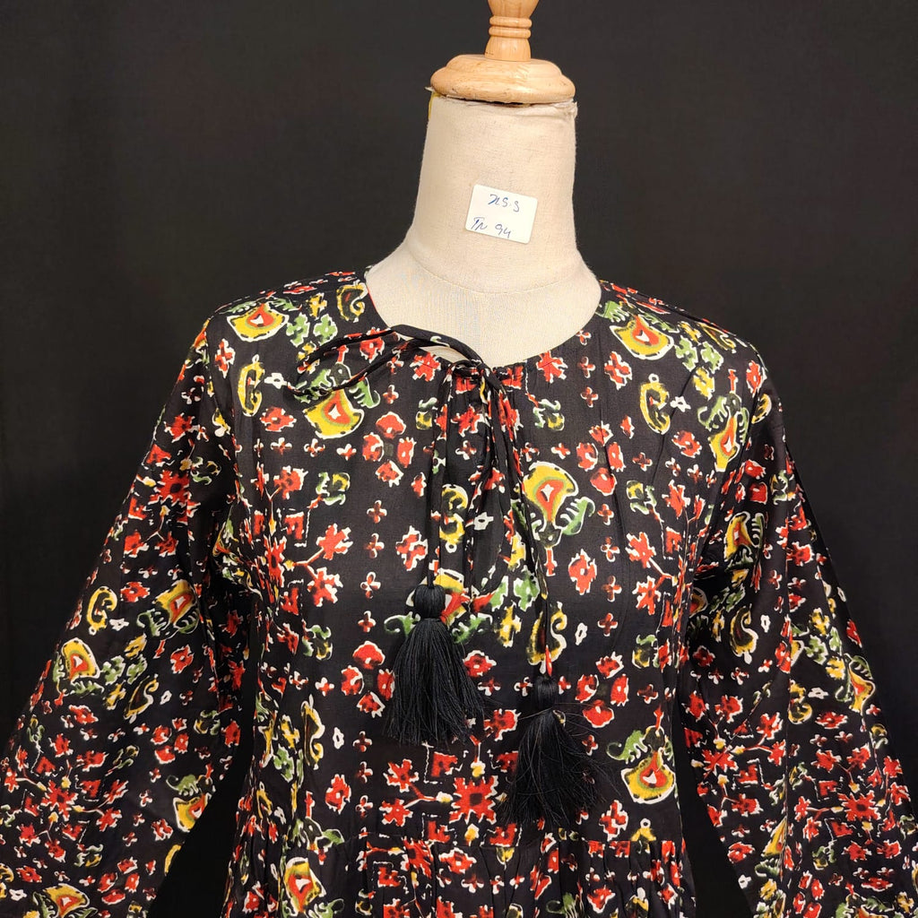 Title XS/S Special Printed Cotton Dress 54" Long Jalabiya TN 94