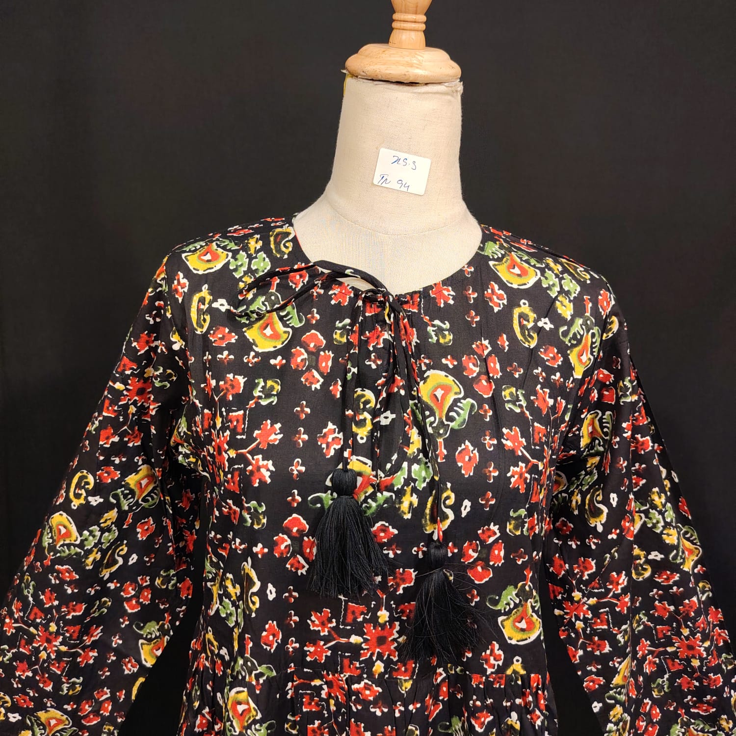 Title XS/S Special Printed Cotton Dress 54" Long Jalabiya TN 94