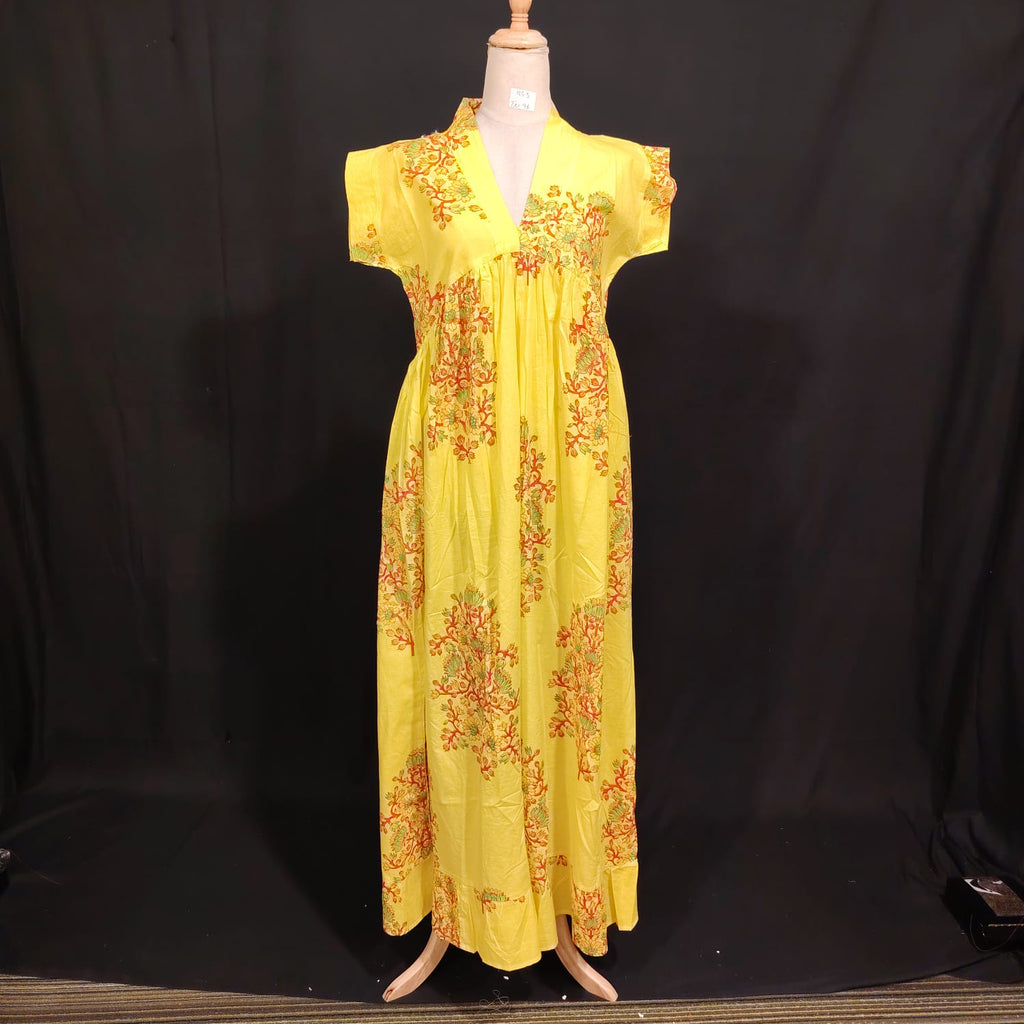 XS/S Amani Printed Cotton Dress 54" Long Jalabiya TN 96