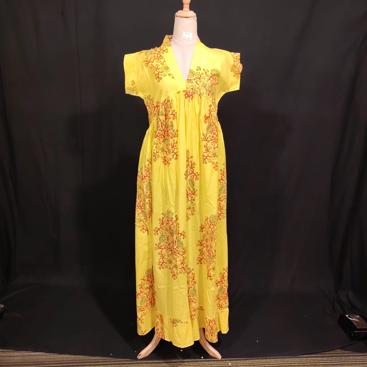 XS/S Amani Printed Cotton Dress 54" Long Jalabiya TN 96