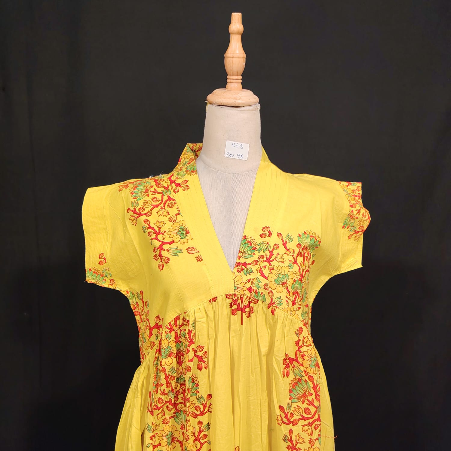 XS/S Amani Printed Cotton Dress 54" Long Jalabiya TN 96