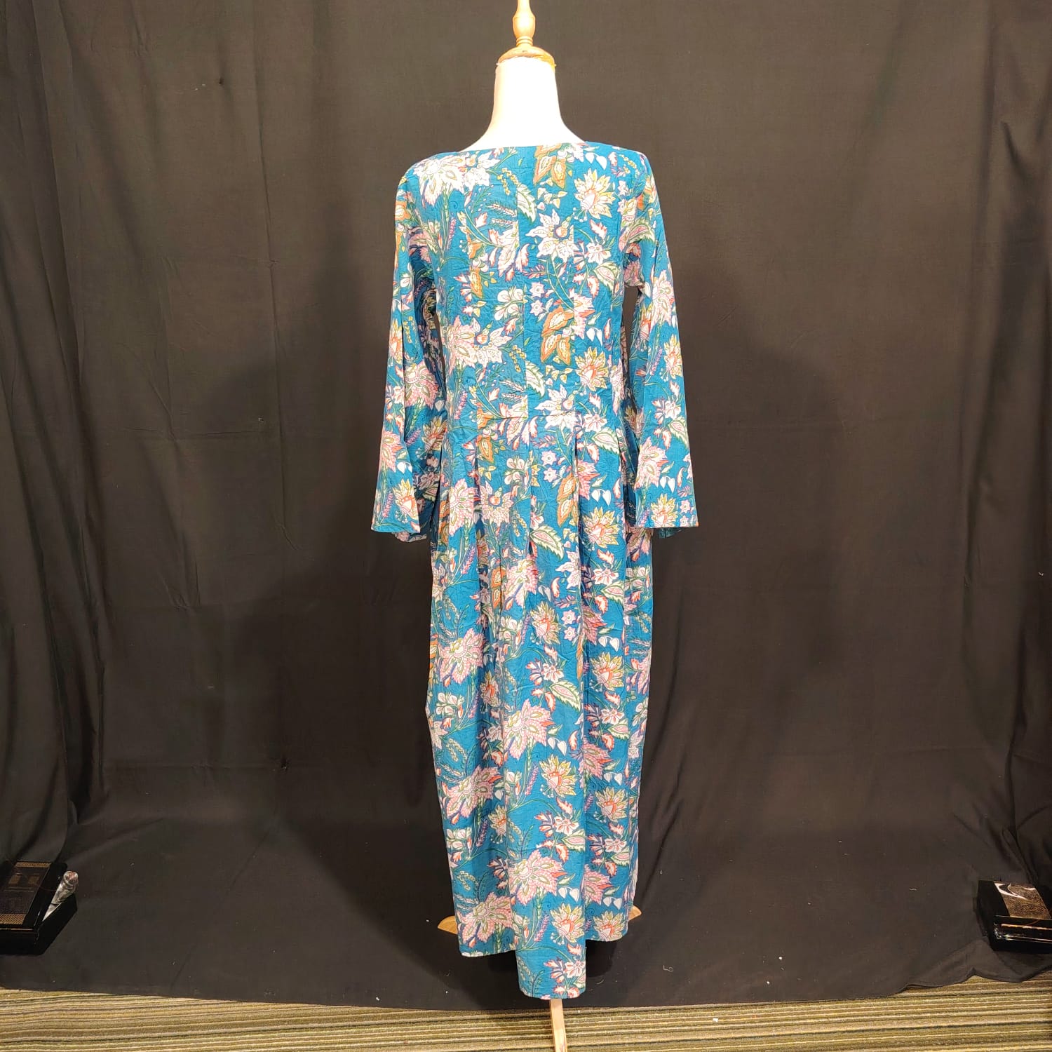 XS/S Ruby Printed Cotton Dress 54" Long Jalabiya TN 98