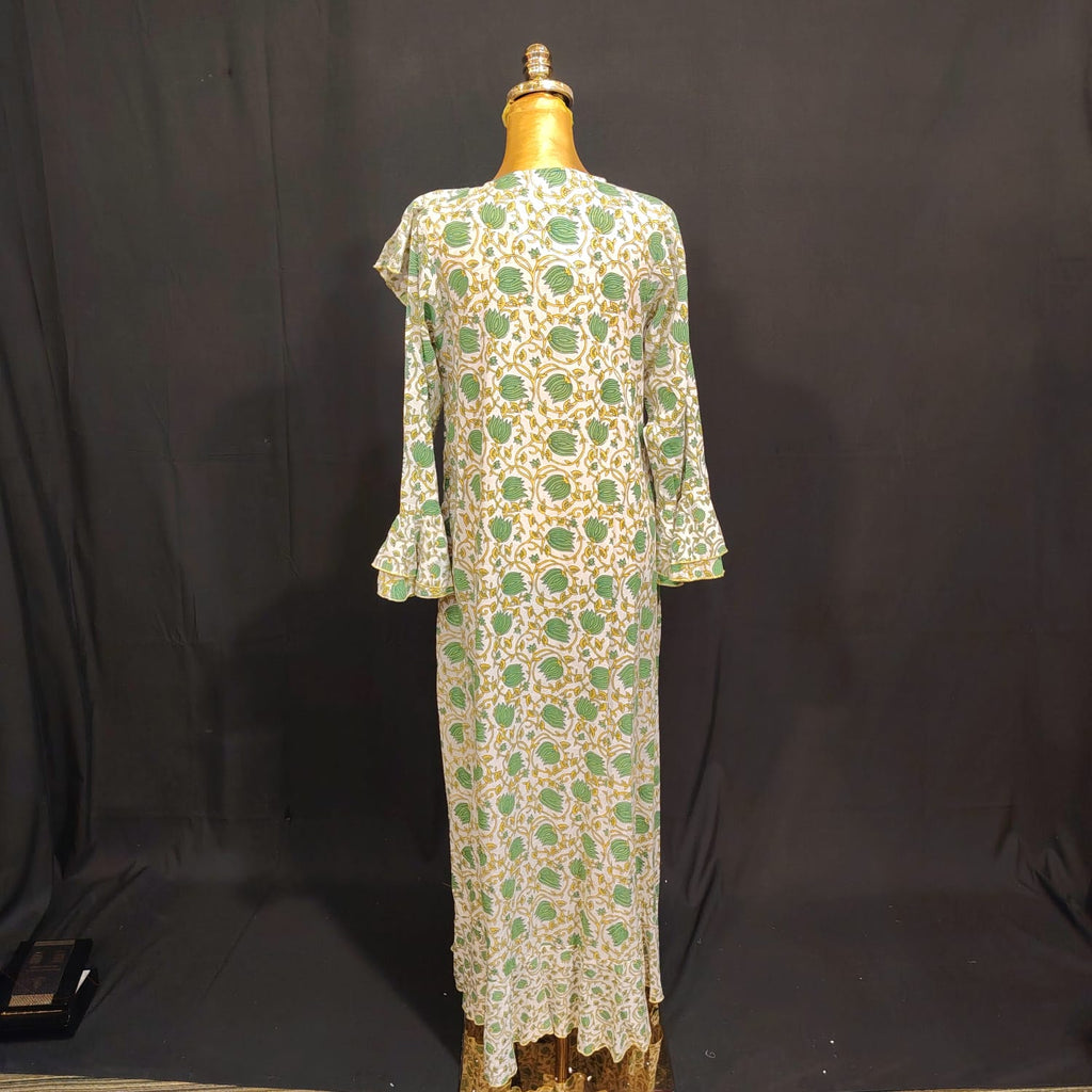 XS/S Princess Printed Cotton Dress 54" Long Jalabiya TN 99