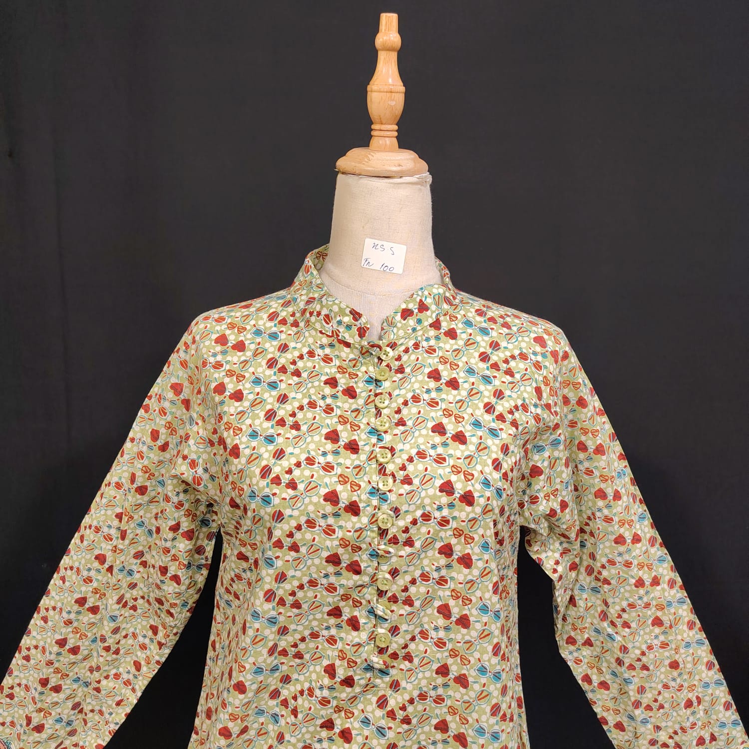 XS-S Sofi Printed Cotton Dress 54" Long Jalabiya TN 100