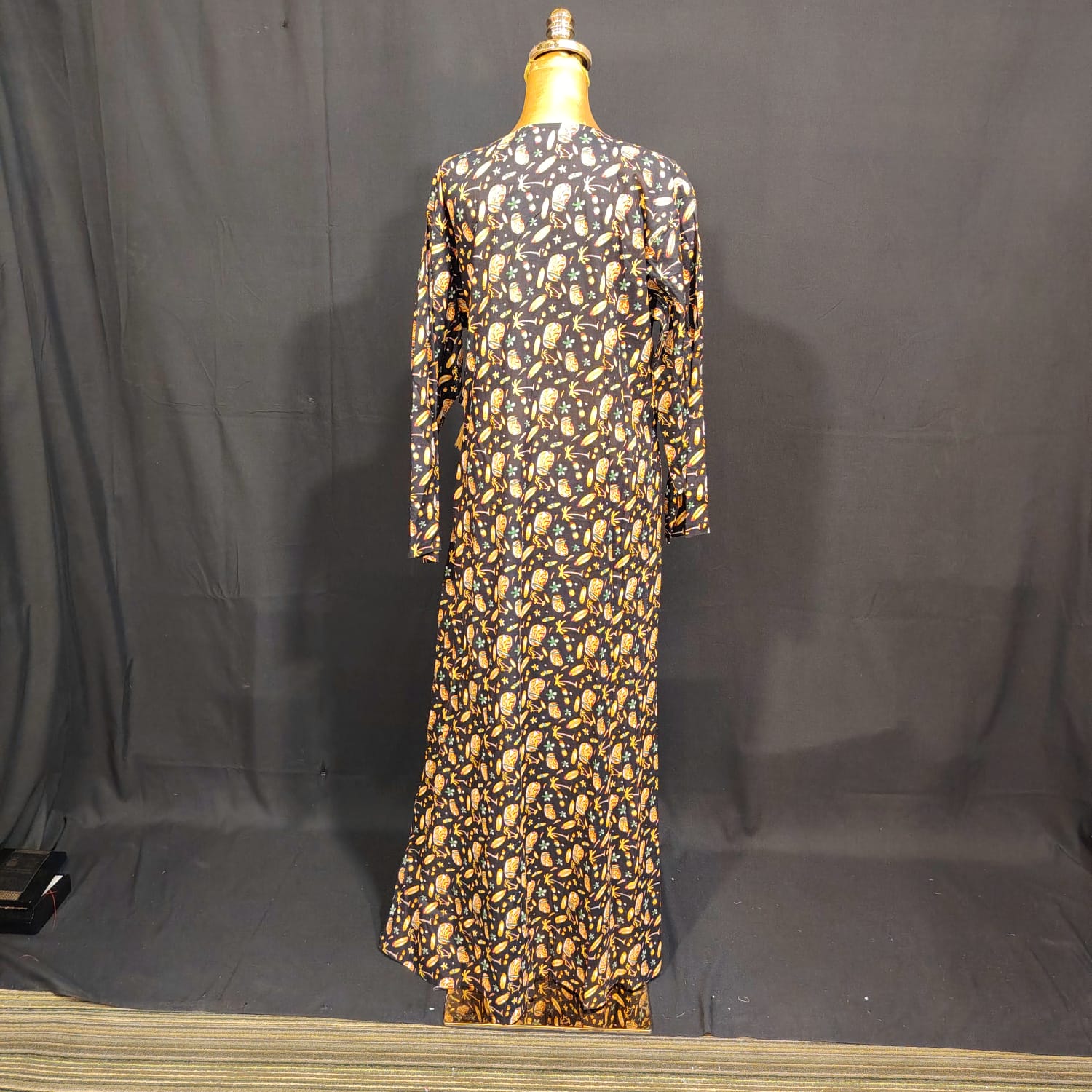L/XL Qifa Printed Cotton Dress 57" Long Jalabiya TN 104