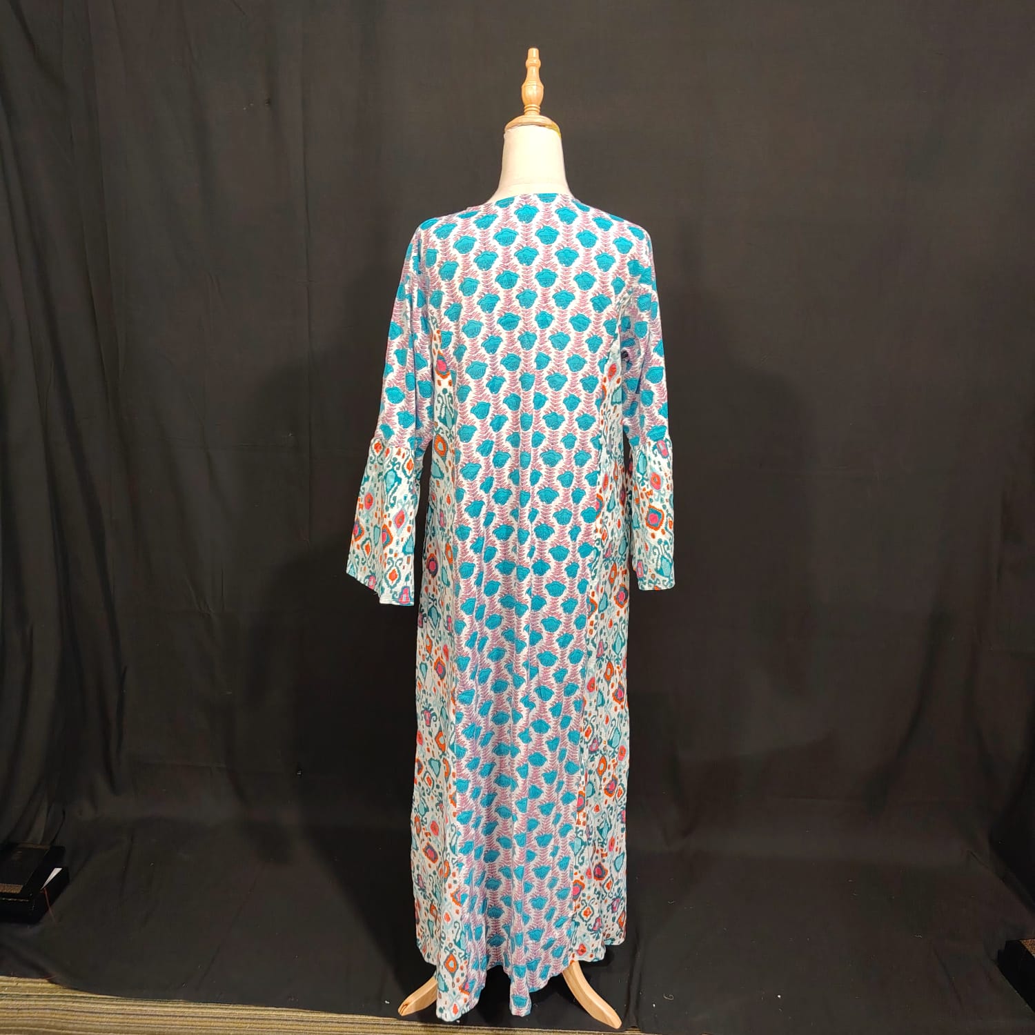 L/XL Marry Printed Cotton Dress 57" Long Jalabiya TN 105