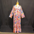 L/XL Teena Printed Cotton Dress 57" Long Jalabiya TN 106