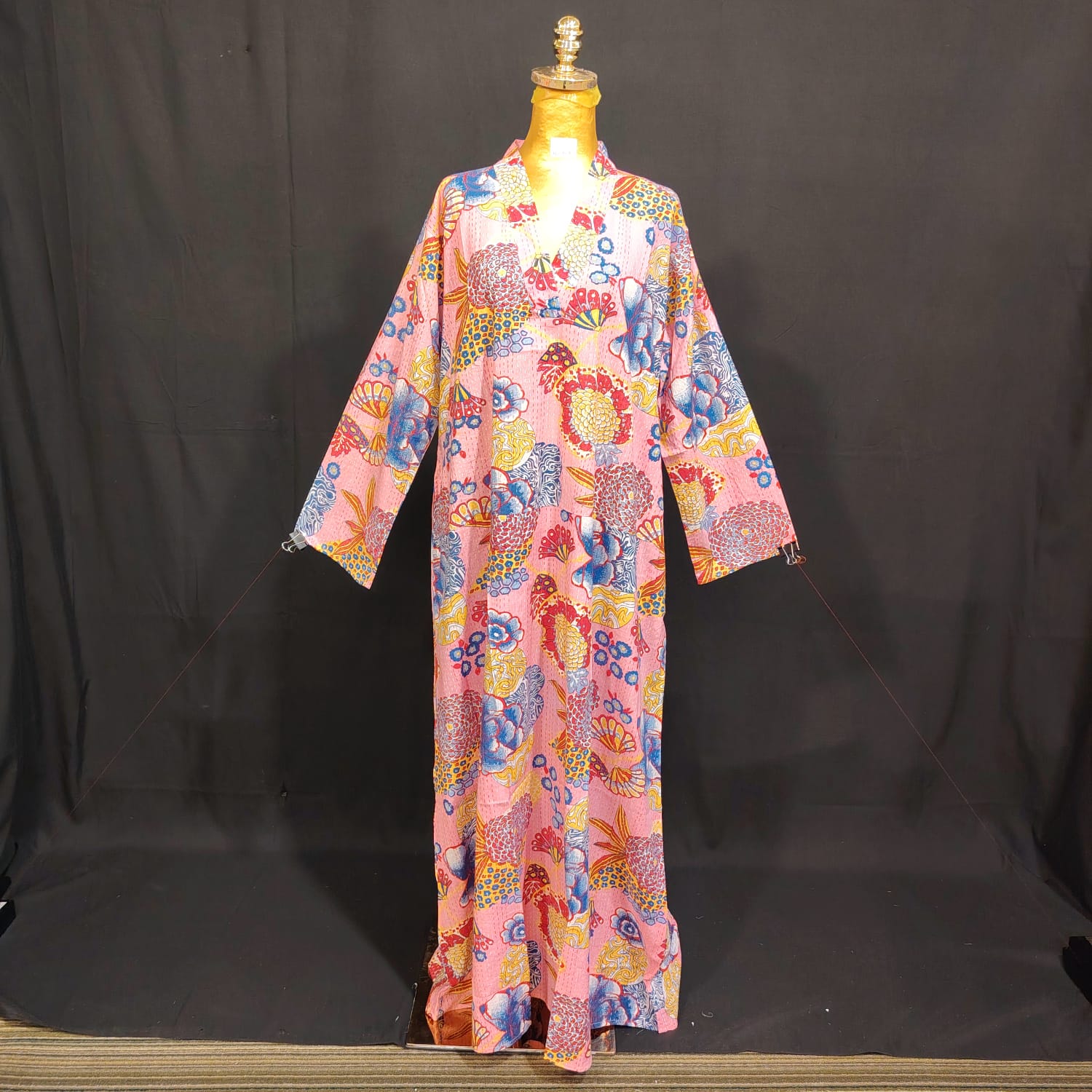 L/XL Teena Printed Cotton Dress 57" Long Jalabiya TN 106