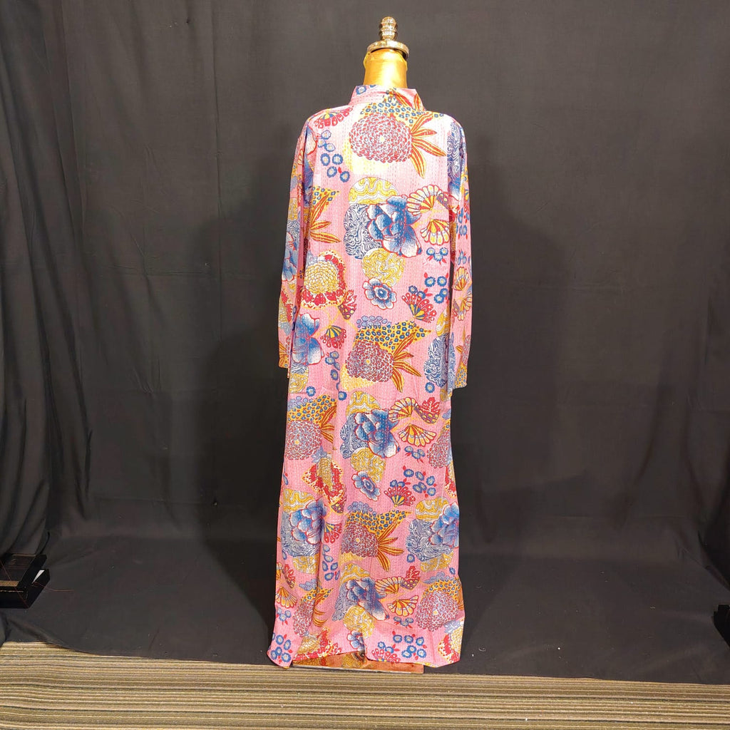 L/XL Teena Printed Cotton Dress 57" Long Jalabiya TN 106