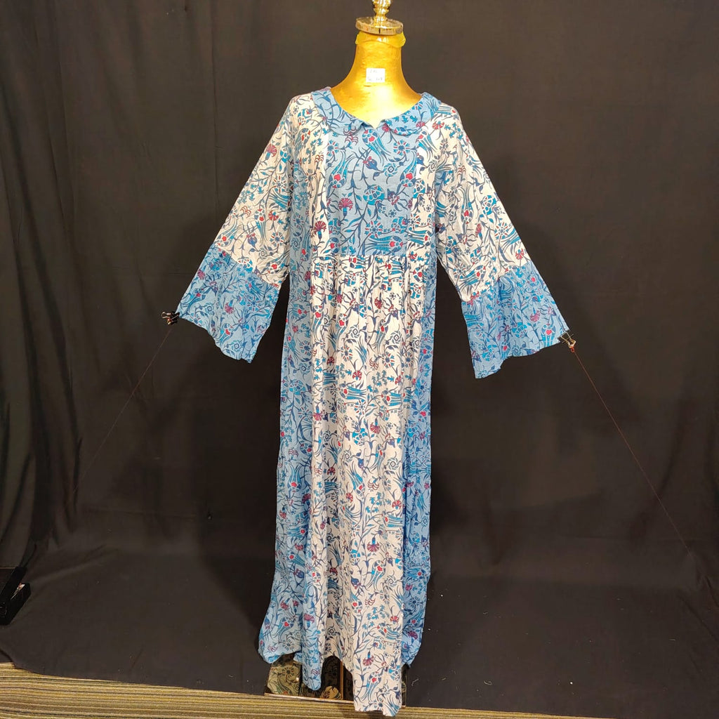 L/XL Hush Special Printed Cotton Dress 54" Long Jalabiya TN 107