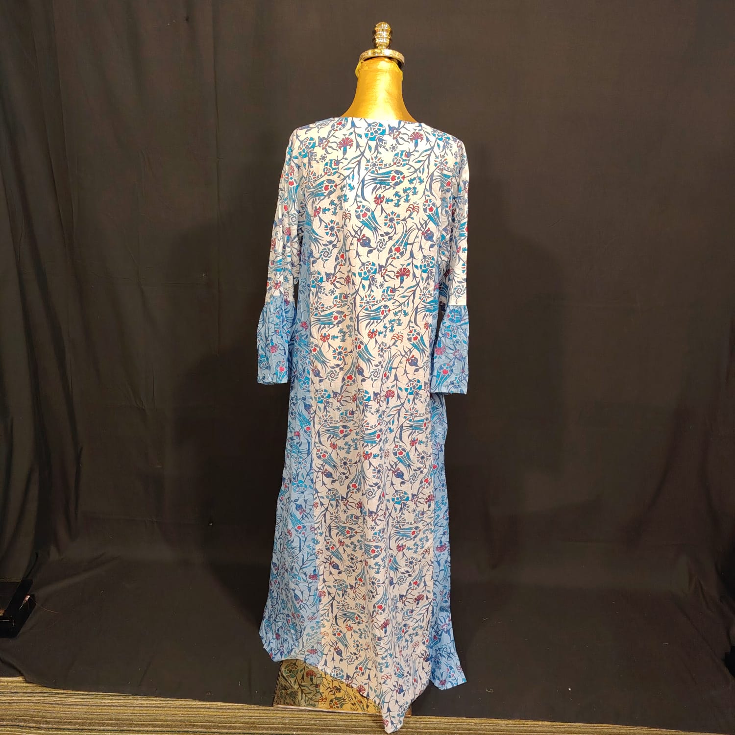 L/XL Hush Special Printed Cotton Dress 54" Long Jalabiya TN 107