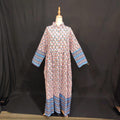 L/XL Ana Special Printed Cotton Dress 57" Long Jalabiya TN 110