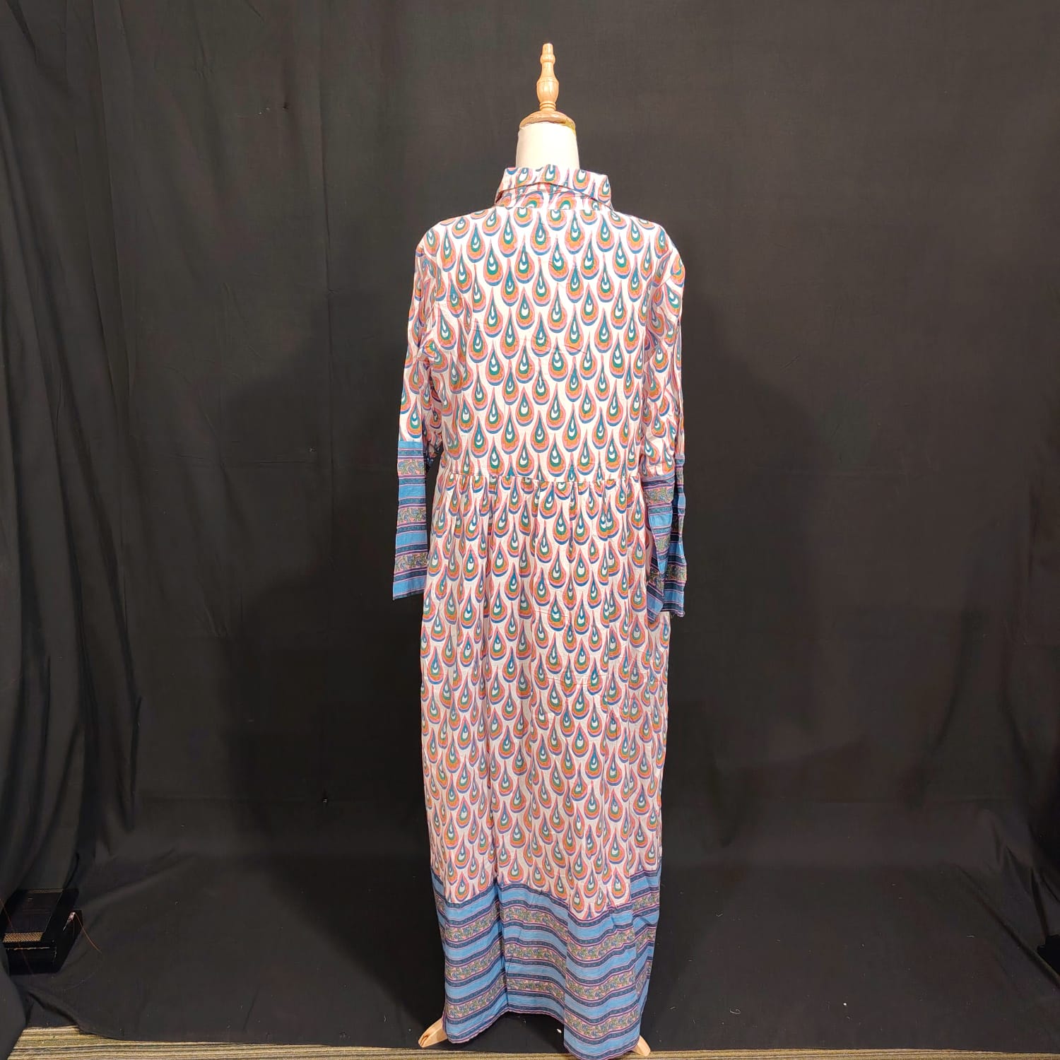 L/XL Ana Special Printed Cotton Dress 57" Long Jalabiya TN 110
