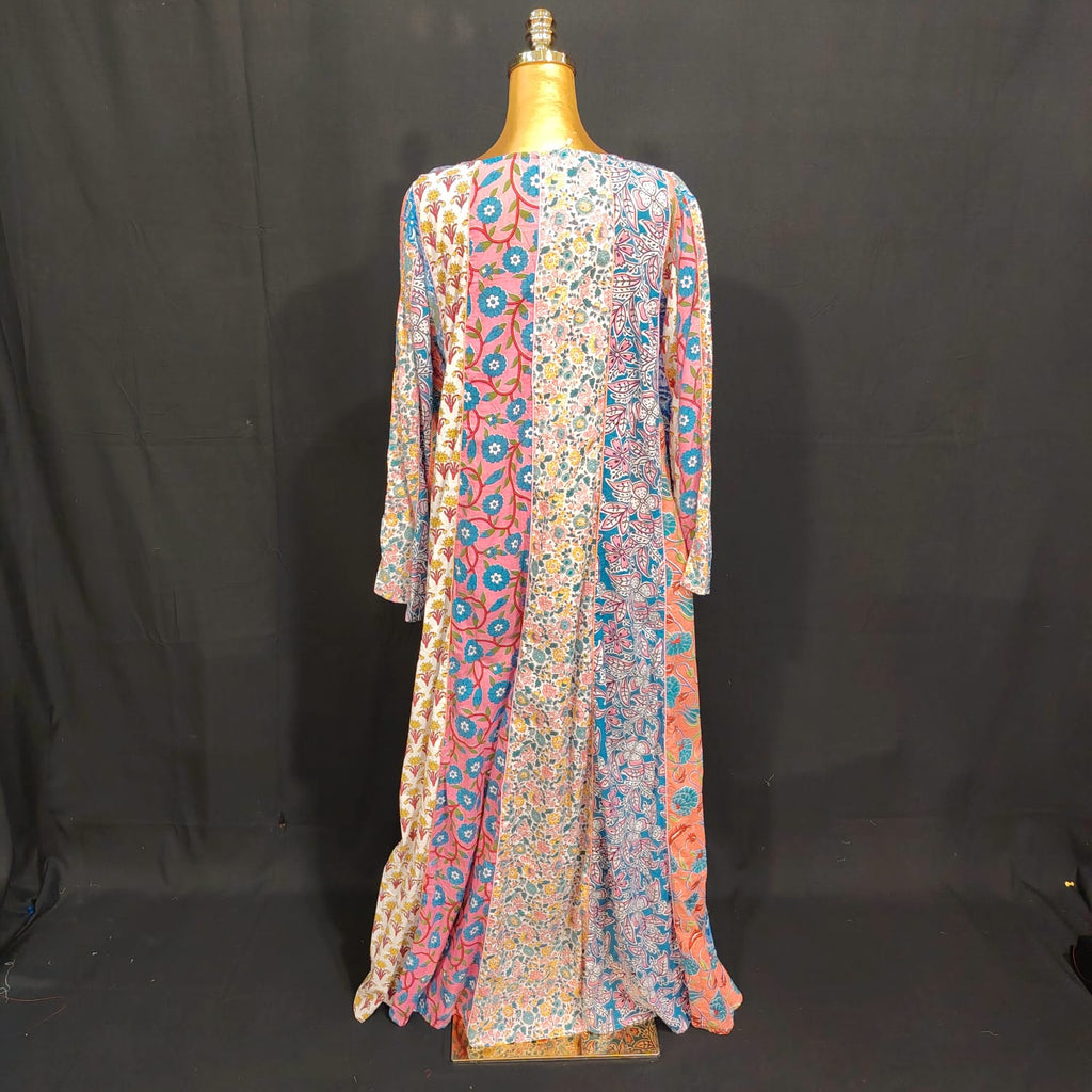 L/XL Malaysia Printed Cotton Dress 57" Long Jalabiya TN 289