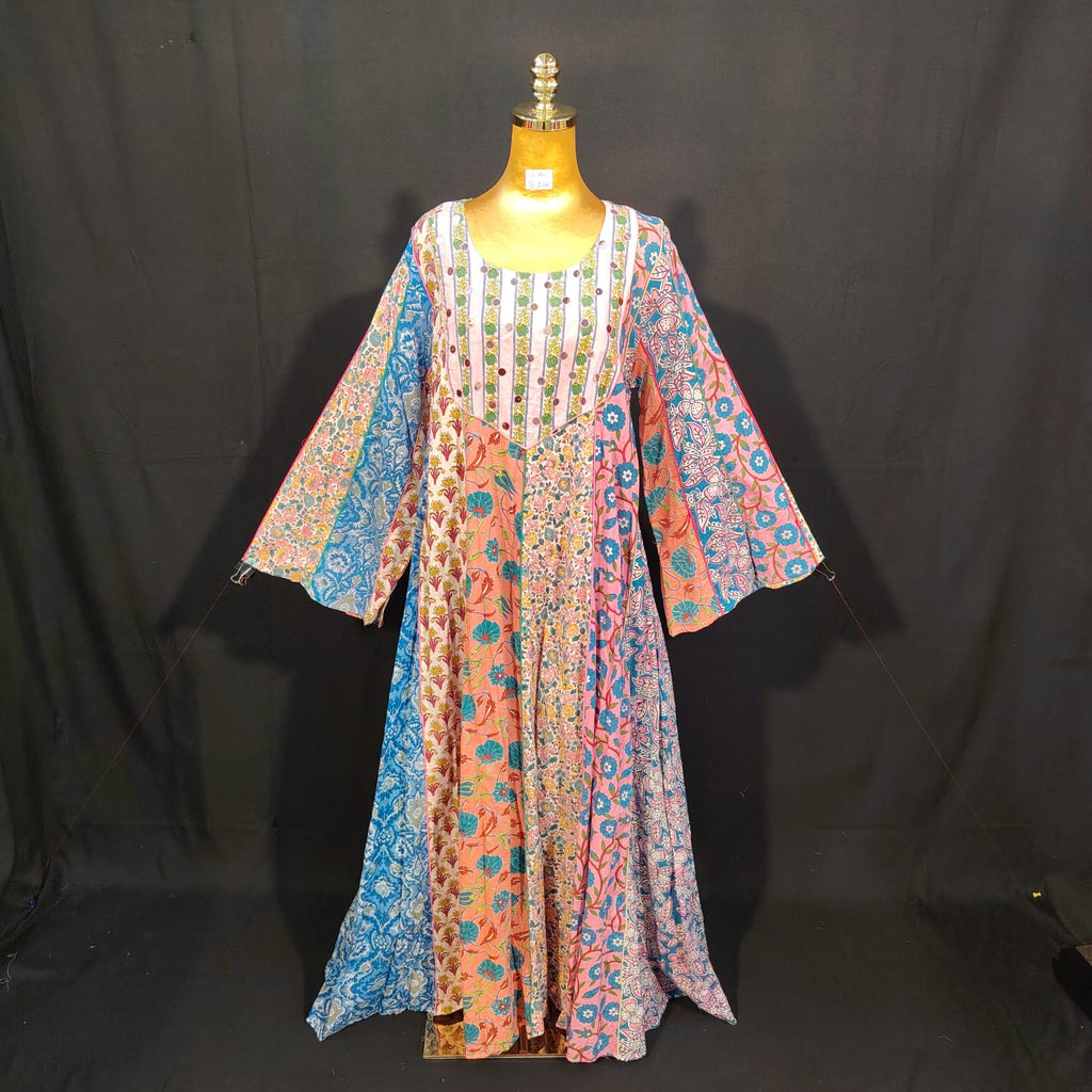 L/XL Malaysia Printed Cotton Dress 57" Long Jalabiya TN 270