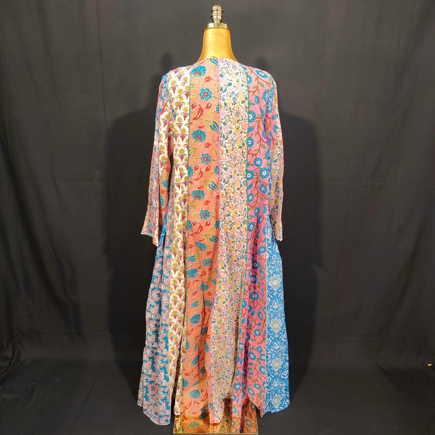 L/XL Maldives Printed Cotton Dress 57" Long Jalabiya TN 171