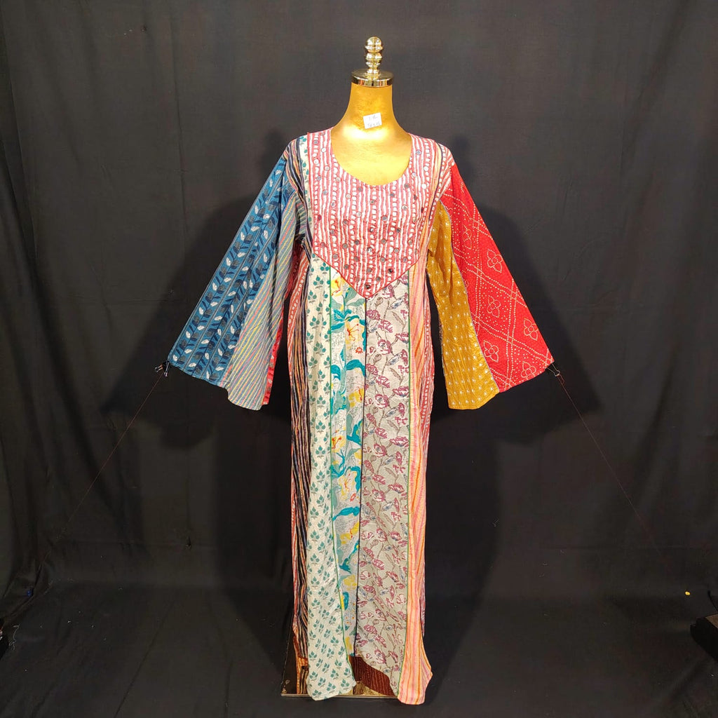 L/XL Malaysia Printed Cotton Dress 57" Long Jalabiya TN 275