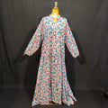 L/XL Ziya Printed Cotton Dress 57" Long Jalabiya TN 276