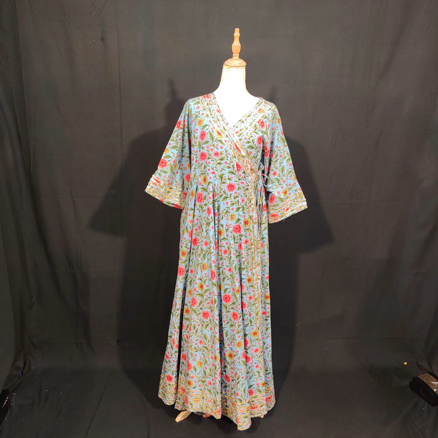 L/XL Priam Printed Cotton Dress 57" Long Jalabiya TN 278