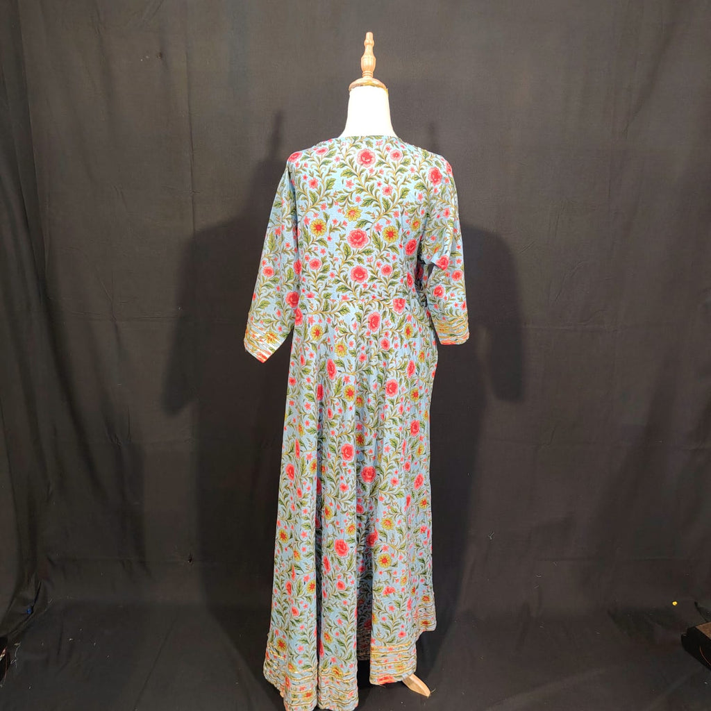 L/XL Priam Printed Cotton Dress 57" Long Jalabiya TN 278