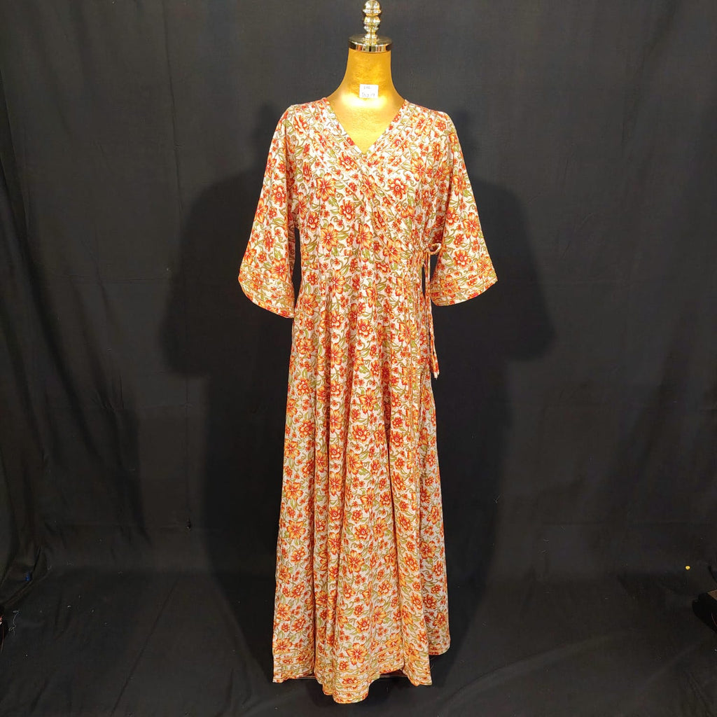 L/XL Priam Printed Cotton Dress 57" Long Jalabiya TN 279