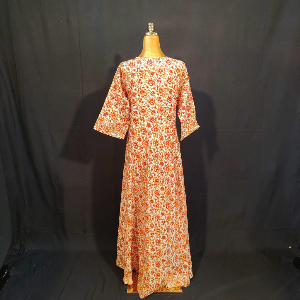 L/XL Priam Printed Cotton Dress 57" Long Jalabiya TN 279