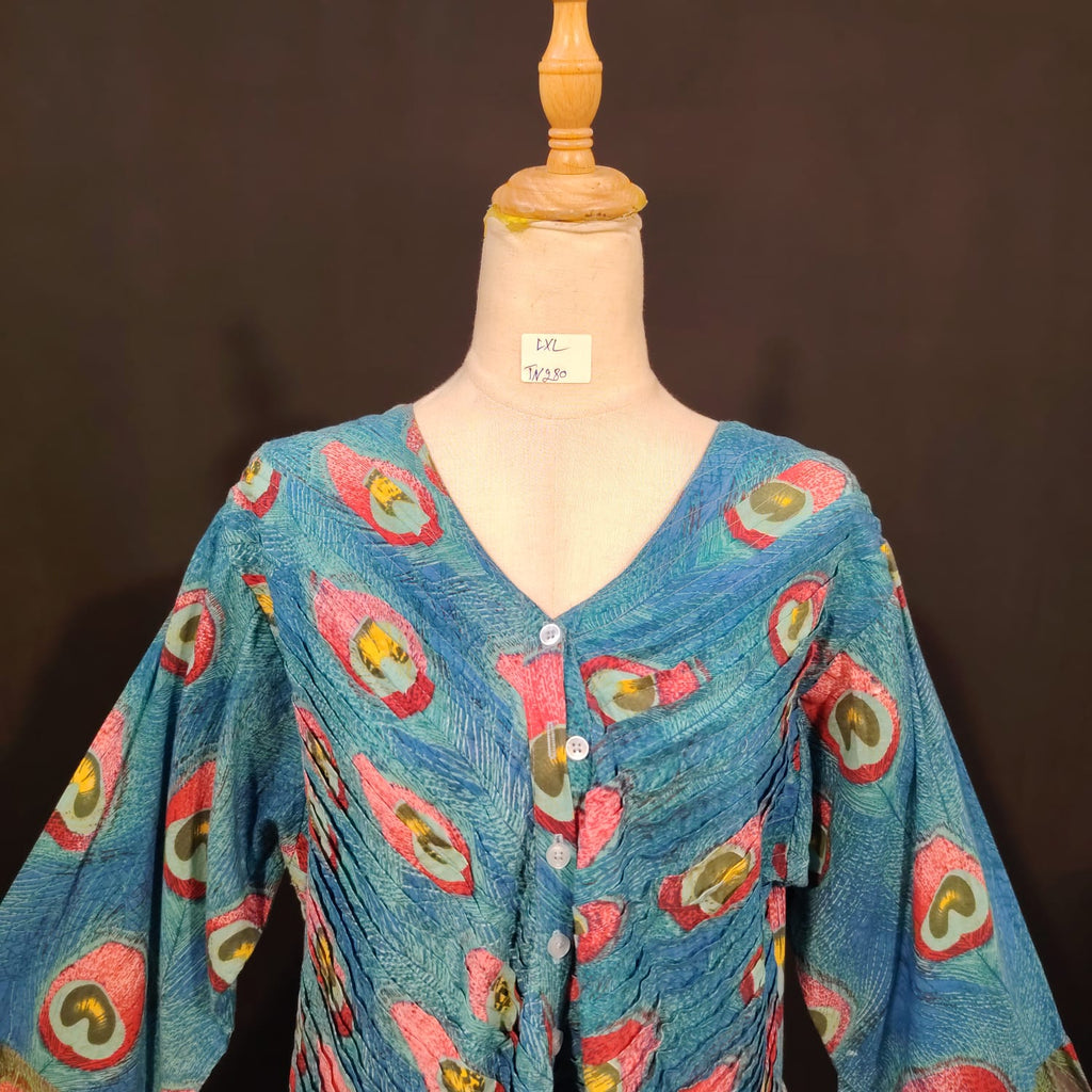 L/XL Special Printed Cotton Dress 57" Long Jalabiya TN 280