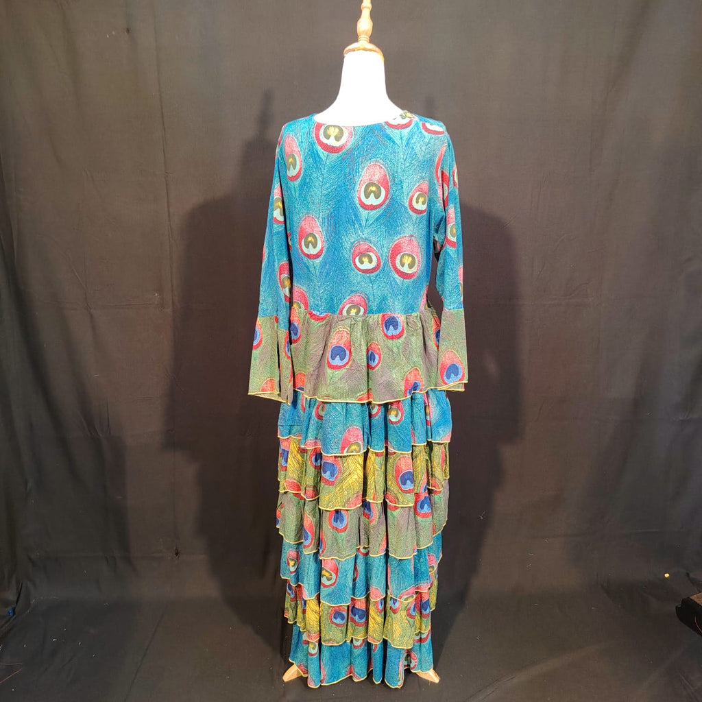 L/XL Special Printed Cotton Dress 57" Long Jalabiya TN 280