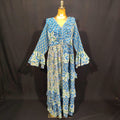 L/XL Saba Printed Cotton Dress 57" Long Jalabiya TN 281