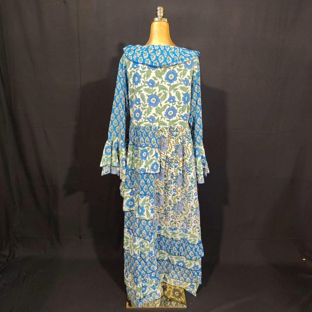 L/XL Saba Printed Cotton Dress 57" Long Jalabiya TN 281
