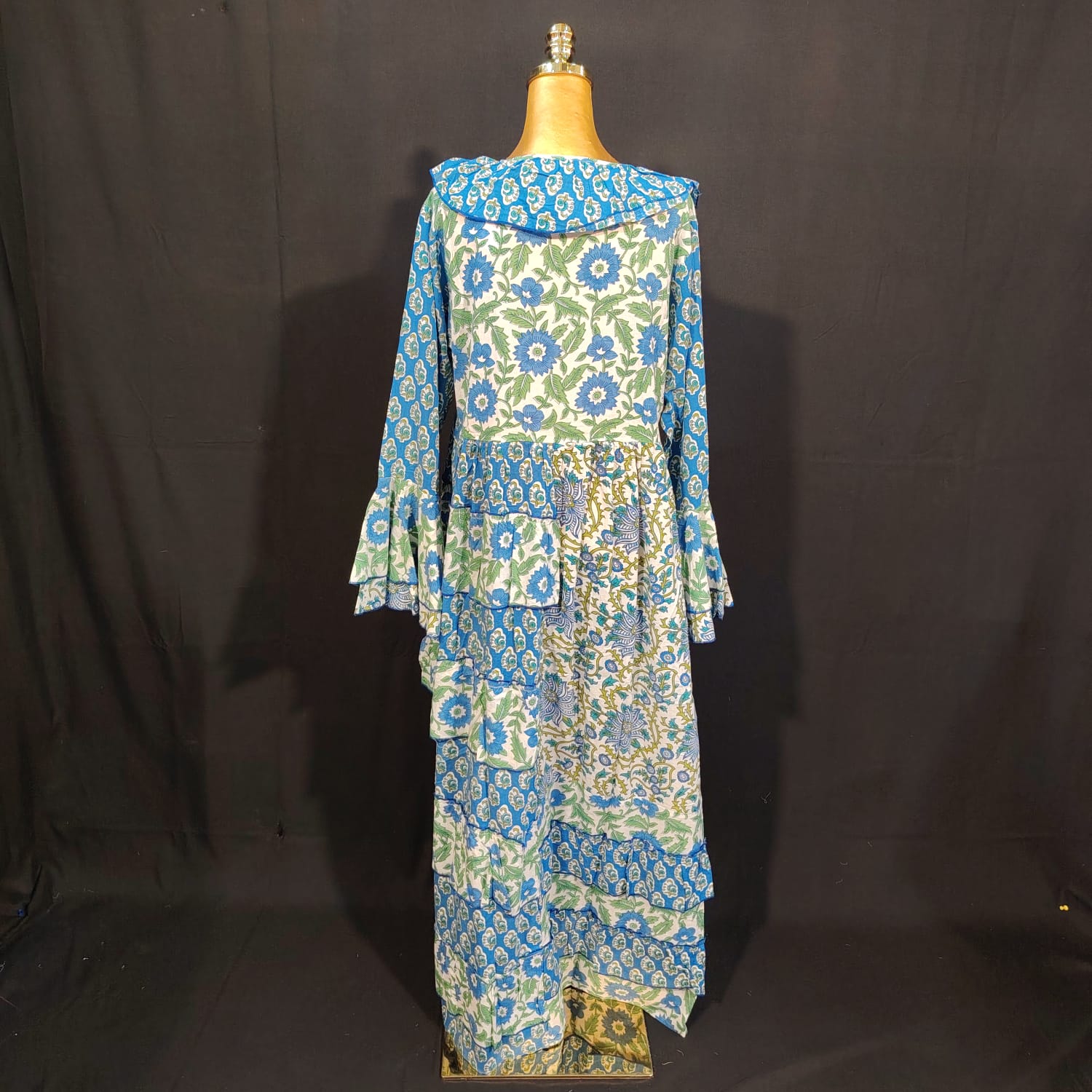 L/XL Saba Printed Cotton Dress 57" Long Jalabiya TN 281