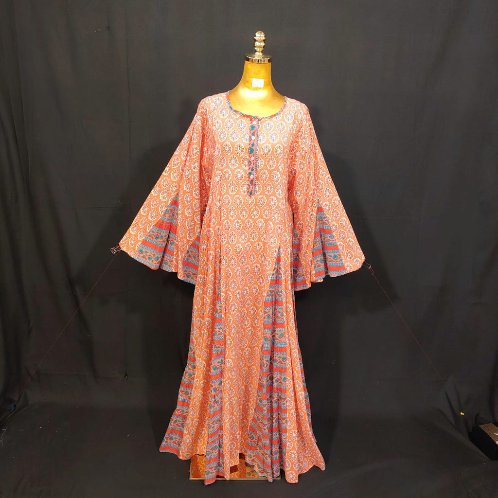 L/XL Special Printed Cotton Dress 57" Long Jalabiya TN 283