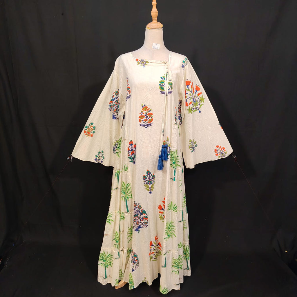 L/XL Cindrella Printed Cotton Dress 57" Long Jalabiya TN 284