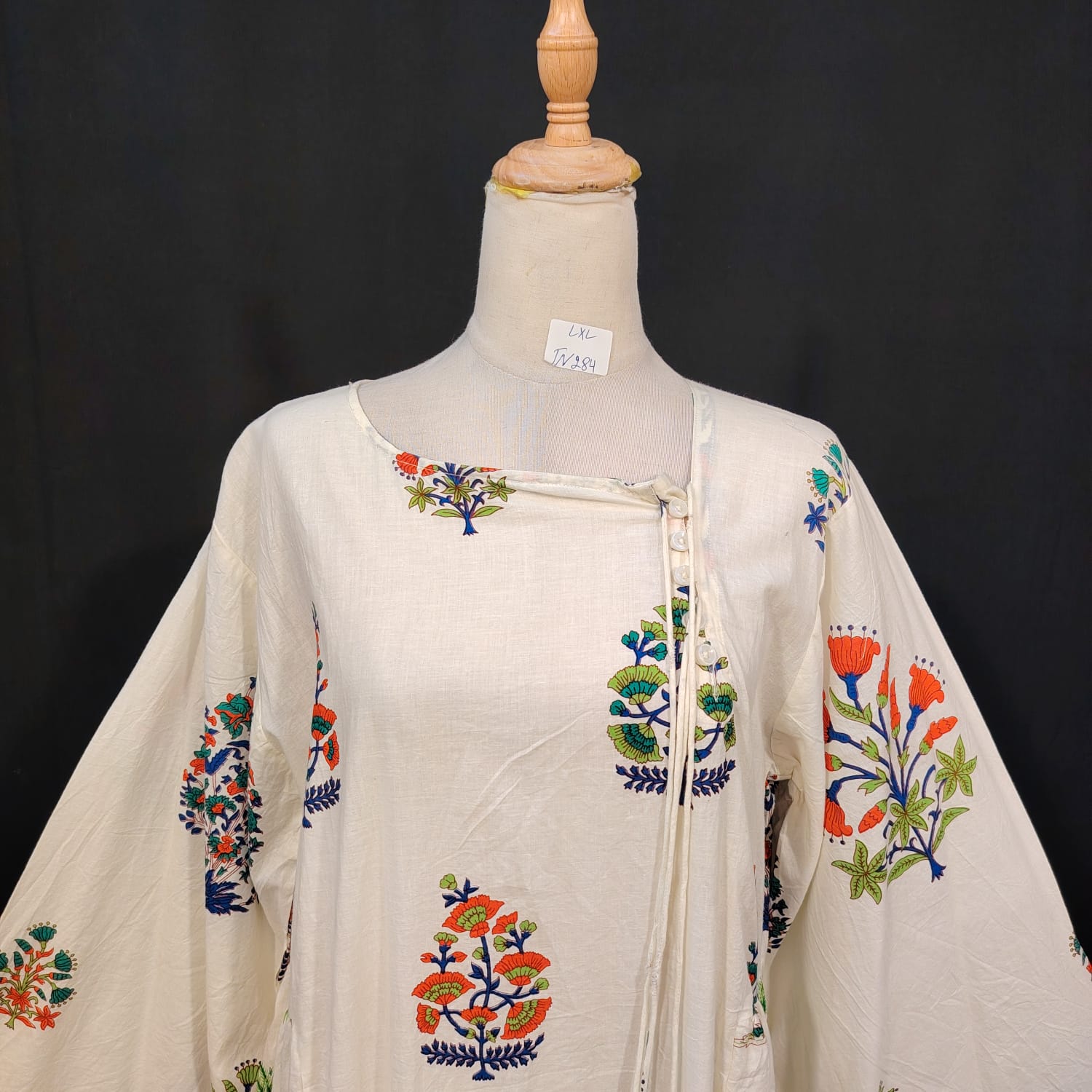L/XL Cindrella Printed Cotton Dress 57" Long Jalabiya TN 284