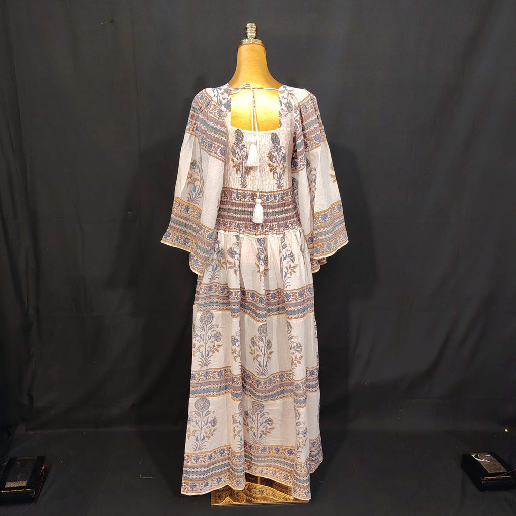 L/XL Elzina Printed Cotton Dress 57" Long Jalabiya TN 286